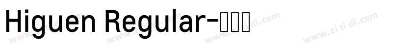 Higuen Regular字体转换